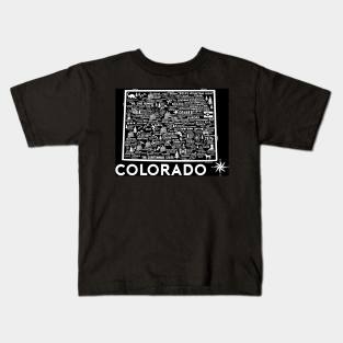 Colorado Map Kids T-Shirt